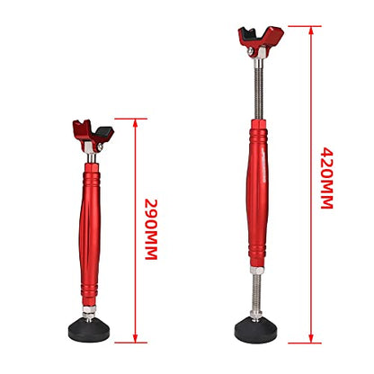 JFG RACING Motorcycle Rear and Front Wheel Stand Lift Trail Stand Easy And Portable - the Sixth Generation - Red - color: Red