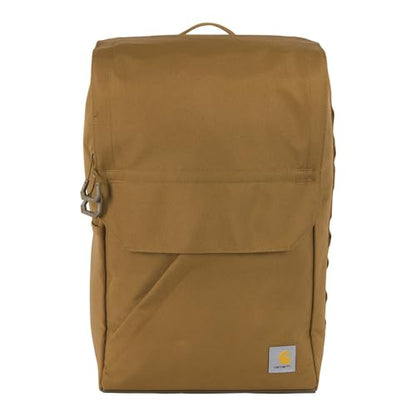 Carhartt 21L Top-Load Backpack, Durable Water Resistant Coated Canvas Base W/ 17" Laptop Sleeve, Carhartt Brown - color: Carhartt Brown