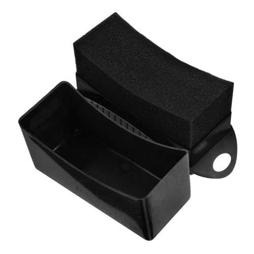 Curved Sponge Brush Lid Automotive Tire Wax Applicator Pad Car Detailing Tool for Tire Dressing and Polishing for Car Enthusiasts and DIYers - color: Black