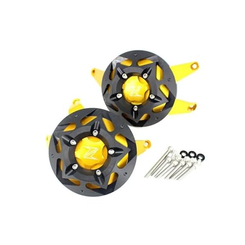 Motorcycle CNC Engine Stator Engine Protective Cover Guard Protector Compatible with Z900 Z 900 2017 2018 2019 2020 2021 2022 2023 2024(Yellow,B) - color: Yellow, size: B