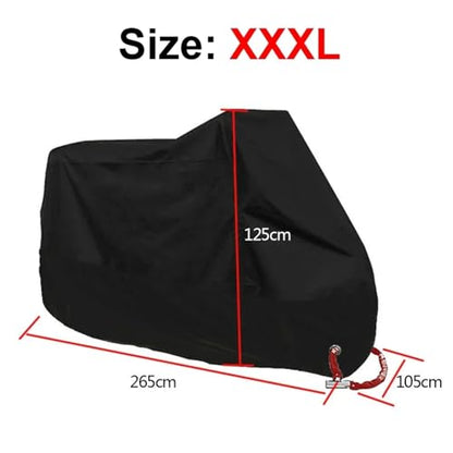 Motorcycle Cover Waterproof Rain and Dust UV(3X-Large) - color: 3X-Large