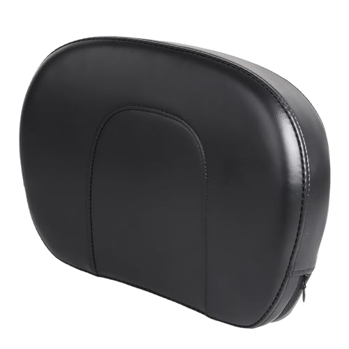 Motorcycle Leather Detachable Sissy Bar Backrest Pad with Chrome Bracket For 1997-2023 Harley Touring Model