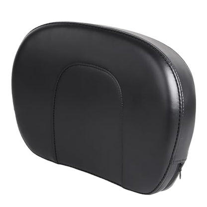 Motorcycle Leather Detachable Sissy Bar Backrest Pad with Chrome Bracket For 1997-2023 Harley Touring Model