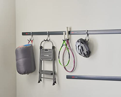 Rubbermaid FastTrack Compact Hook for Garage Organization, Soft Grip, Ideal For Cords/Ropes/Small Hoses/Camping Chairs - size: 1 Count (Pack of 1), style: Compact Hook