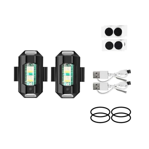 Strobe Light Universal LED Motorcycle Warning 7 Colors Anti-Collision Tail Lamp Bike Car Flashing Signal(7color-2Pcs) - color: 7color-2Pcs