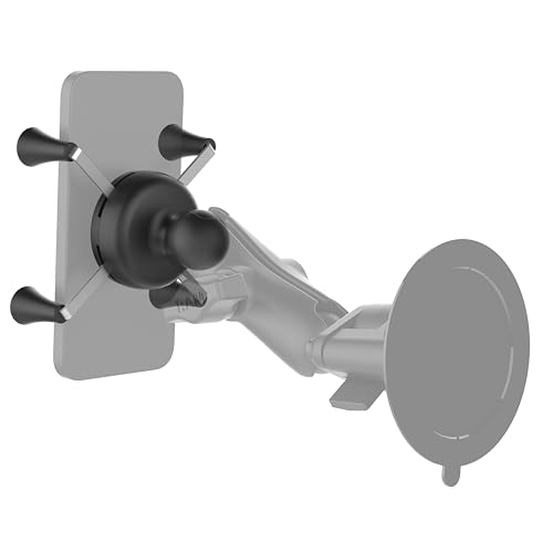 RAM MOUNTS X-Grip Universal Smartphone Holder Cradle – B Size 1" Ball (RAM-HOL-UN7BU) - style: Small Phones