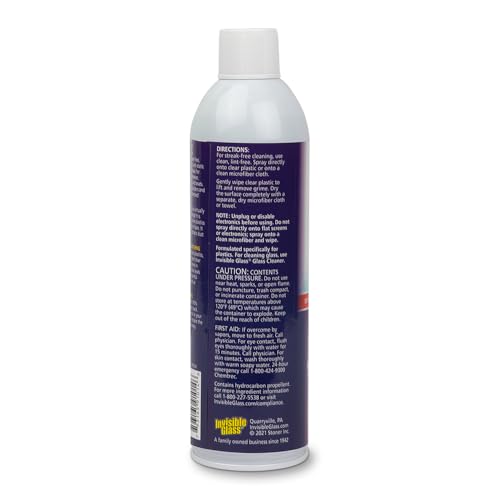 Invisible Glass 91014-2PK Clear Plastic Cleaner – Cleans and Protects Plastic on Electronics, Appliances, Eyewear, Cars, Trucks, RVs, Boats & More, Helps Prevent Fog and Static – 19 oz (Pack of 2) - size: 19 Fl Oz (Pack of 2)