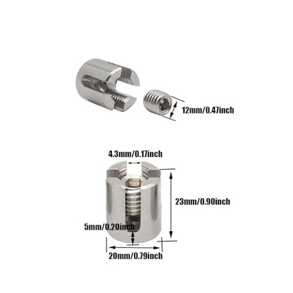 20Pcs 316 Stainless Steel Cross Cable Clamp Wire Rope Cross Clamp 1/8" Rope Wire Rope Clamp Cable Baluster