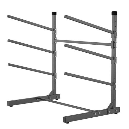 TORACK Garage Floor Kayak Storage Rack, Heavy-Duty Freestanding Metal Kayak Storage Stand - style: 3-tier