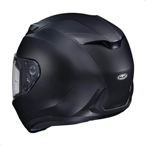 HJC i10 PLUS Solid Natural Motorcycle Helmet, DOT Approved - color: Semi Flat Black, size: Large
