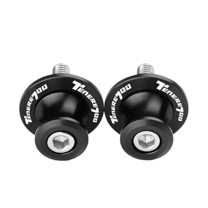 Swing Screw Sliders Spools for TENERE 700 Tenere T7 Rally 2020 2021 2022 2023 2024 2025 Motorcycle Accessories CNC Swingarm Spools Slider Screw Stand 6MM - color: Black