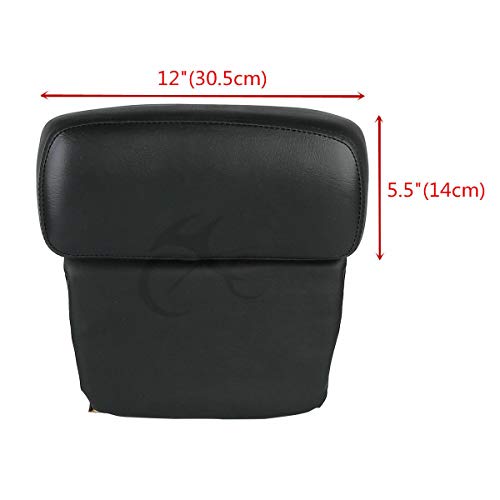 TCT-MOTORPARTS Vivid Black Chopped Trunk & Backrest Fit for Harley 1997-2013 Touring Electra Glide Ultra Limited Street Glide Raod Glide - color: Razor Trunk Set #1