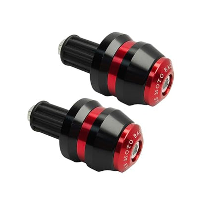 22mm 7/8'' Motorcycle Bar End Plug Sliders Universal Handlebar Grips Bar Ends Caps replacement for Honda Yamaha Suziku Kawasaki BMW Motorbike Dirt Bike(Red) - color: Red