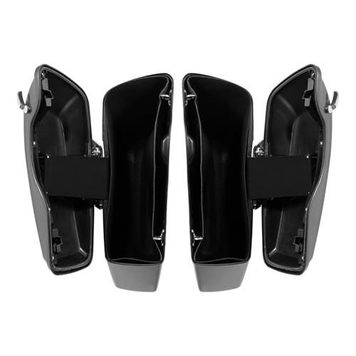 HR3 Charcoal Pearl Hard Saddlebags Compatible with 2015 Street Glide Special FLHXS (Replace for OEM) Fit for 2014-2023 Harley Touring Models - color: Charcoal Pearl