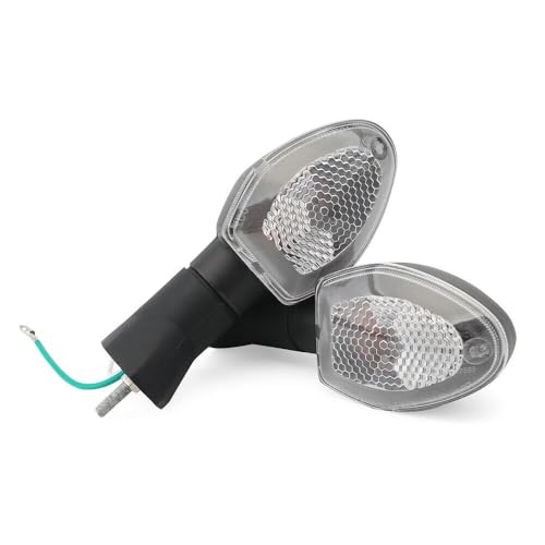 Motorcycle Turn Signals - Amber Light,12V, Halogen Indicator Light Waterproof Clear Lens Fits SUZUKI DRZ 400S /GSX-S 750Z /GSX 1250FA SV 650X DL650 /V-Strom 650 (Pair) - color: Clear