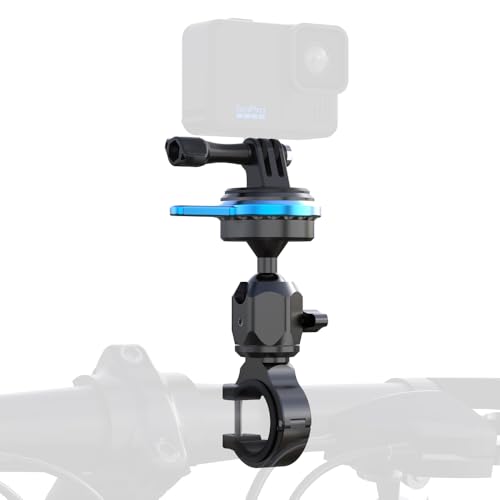 SOH Aluminum Handlebar Bike Pole Mount Motorcycle Handlebar Clamp Holder Mount Compatible with GoPro Hero 13/12/11/10/9, DJI Action 5 Pro/4/3 Cameras, AKASO and More Action Cameras