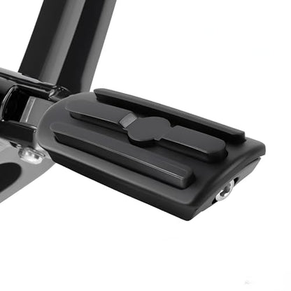 Motorcycle Footrests 10mm HighWay Foot Pegs Fits For Harley Davidson Touring Sportster Dyna Black - color: Black#8