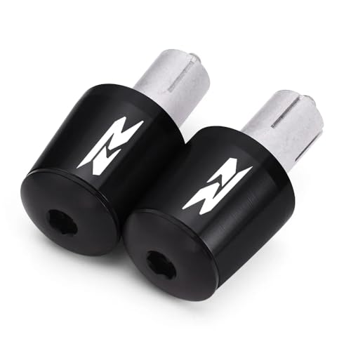Motorcycle Handlebar End Plugs - Bar Ends Grips with Counterweight, Anti-Vibration Stabilizer, Crash Protector Slider Compatible with GSXR 125/150/250/600/750/1000 & GSR 750/600/400 - color: black