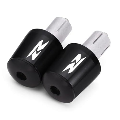 Motorcycle Handlebar End Plugs - Bar Ends Grips with Counterweight, Anti-Vibration Stabilizer, Crash Protector Slider Compatible with GSXR 125/150/250/600/750/1000 & GSR 750/600/400 - color: black