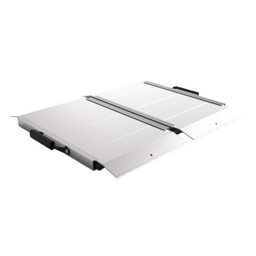 EZ-ACCESS Traverse 2 Foot Durable Aluminum Singlefold Edgeless Curbless Portable Folding Loading Ramp with Carrying Handles, Silver - size: 2 Foot, style: Singlefold Edgeless