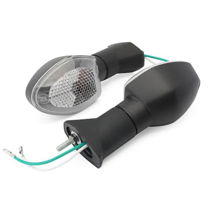 Motorcycle Turn Signals - Amber Light,12V, Halogen Indicator Light Waterproof Clear Lens Fits SUZUKI DRZ 400S /GSX-S 750Z /GSX 1250FA SV 650X DL650 /V-Strom 650 (Pair) - color: Clear