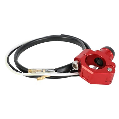 JFG RACING Dirt Bike Engine Stop Start Kill Switch Button CNC with Clampable Mounting Backplate Universal for XR CRF 50 70 100 110 150 250 Dirt Pit Bike MX Motocross Supermoto Racing ATV Quad - Red - color: Red, size: Large