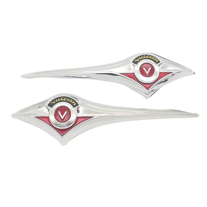 Motorcycle Chrome Fuel Oil Gas Tank Emblem Badge 3D Decals Stickers Fit for Kawasaki Vulcan 900 VN 900
