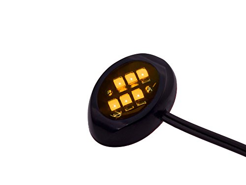 Oznium LED Modules (Round Black, Amber LED) - color: Amber LED, size: Round Black