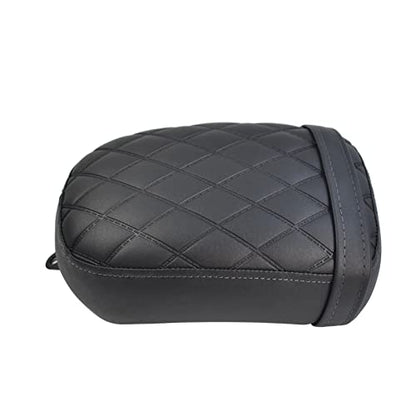 Touring Soft Leather Front Driver Seat Cushion Pad Rear Passenger Pillion fit for Ho-nda Rebel CMX 300 500 2017 2018 2019 2020 2021 2022 2023 (Rear passenger seat-black) (MD-222-223-JP) - color: Rear passenger seat-black