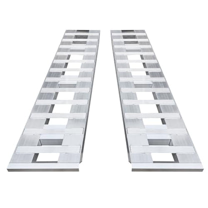 2pcs 6800lbs 6 ft x 15" Aluminum Trailer Ramps with Top Hook Attaching End & Crossbar Anti-Slip Truck Car Auto Ramp Universal Loading Ramps for Motorcycle, ATV, Bike, Lawn Mower - size: 15”W x 72”L