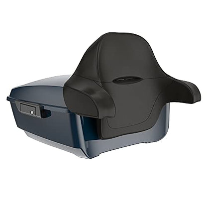 US Stock Advanblack King Tour Trunk Pack, Black Mount Bracket & Top Luggage Rack Fit for 2009-Later Harley Touring, Road Glide, Street Glide Special, Road King, Electra Glide (Billiard Teal) - color: Billiard Teal