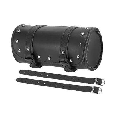 Universal Motorcycle Fork Handlebar Tool Bag Cycling Storage Pouch Bag Waterproof Faux Leather Black Item Replacement