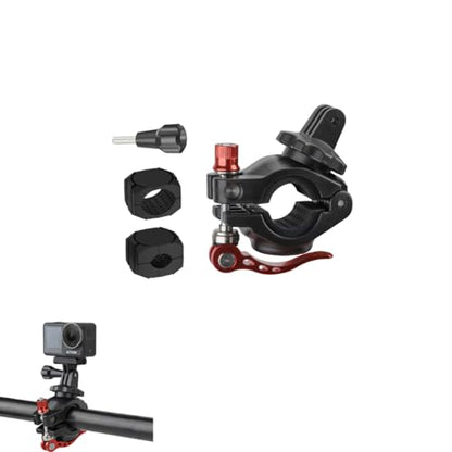 Motorcycle Bike Mount Holder 360°Rotation Bicycle Handlebar Mount Clamp Accessories for GoPro Series Gopro12 DJI Action Series Action 4 Insta360 Go Series Insta360 One R Series Cameras