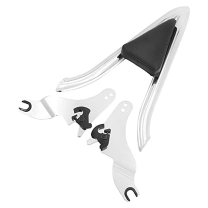 09-25 Sissy Bar Backrest, Detachable Passenger Backetst Sissy Bar Fit for Harley Touring Street Glide Road Glide Road King Electra Glide 2009-2025 Chrome - color: Chrome, size: 22"- Detachable Split