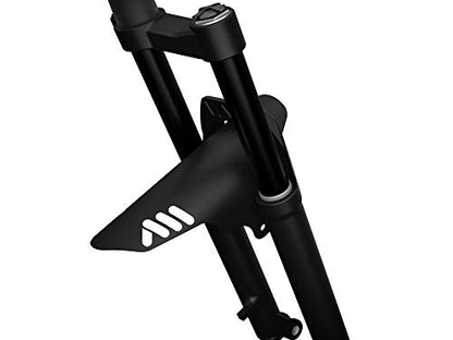 MTB Front Wheel Mud Guard - Lightweight & Durable Protection - Universal Fit - Protect Against Mud, Water Spray and More - color: Black/White