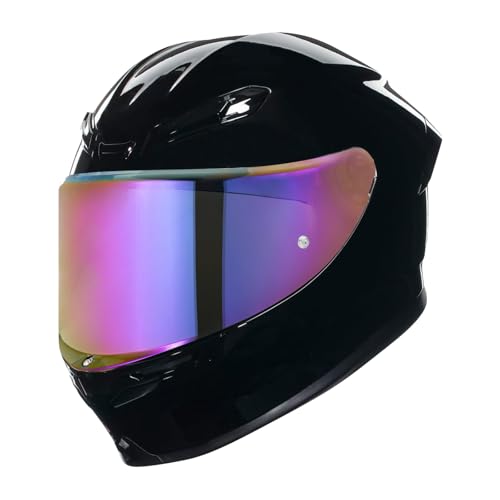 K6 Helmet Shield Visor Replacement Face Shield Compatible with K6 K6S Motorcycle Helmet Accessories (Rainbow) - color: Rainbow