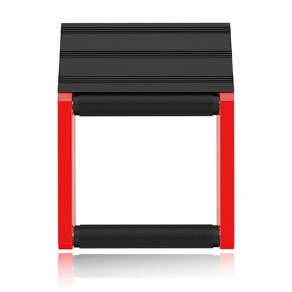 GRAND PITSTOP Motorcycle Roller Wheel Cleaning Stand - Paddock Stand Replacement - Wheel Roller Stand with Ramp Support for tire Cleaning & Chain Lubrication - (Bikes < 600 lb) - color: Black Red