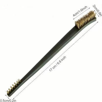6Pc Mini Wire Brush Set, Steel Brass Nylon Cleaning Polishing Metal Rust Tools, Suitable for Cleaning Paint Dirt