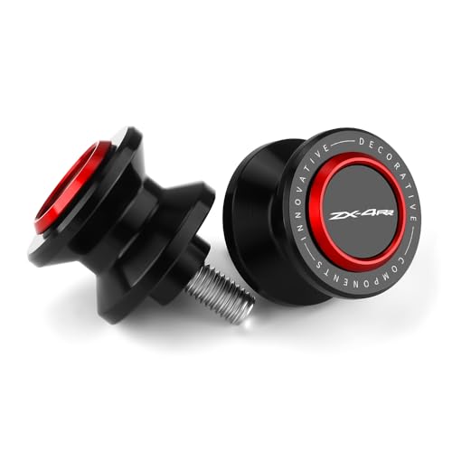 Motorcycle M8 Swingarm Spools Slider Compatible With K.awasaki ZX4RR 2023 2024 2025 2026 | Swing Arm Stand Screws Bobbins ZX-4RR ZX 4RR ZX400 Accessories (black-3) - color: black-3