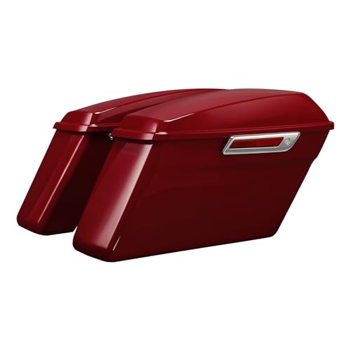 HR3 Billiard Red Hard Saddlebags Compatible with 2020 Road Glide Special FLTRXS Street Glide Special FLHXS (Replace for OEM) Fit for 2014-2023 Harley Touring Models - color: Billiard Red