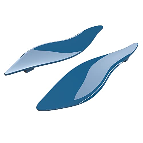 Advanblack Billiard Teal Side Wings Air Deflectors, Fairing Side Wing Windshield, Fairing Side Shield, Adjustable Wind Deflectors, Compatible for Harley Touring Street Electra Glide 2014-2023 - color: Billiard Teal