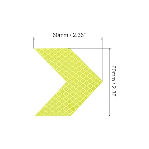 PATIKIL Reflective Stickers, 20 Pack 2.36 x 2.36 Inch Waterproof Adhesive High Visibility Night Caution Warning Arrow Shape Safety Tape Reflector for Trucks Trailers Cars, Green - color: Green