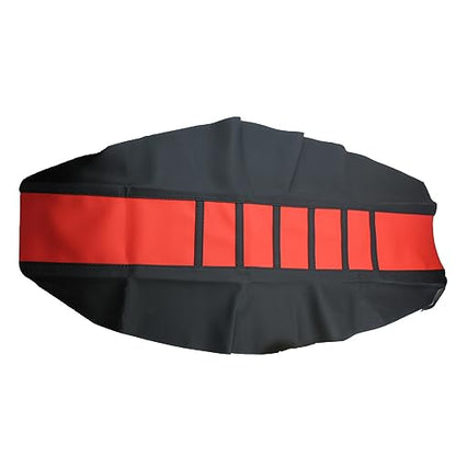 Motorcycle Universal Seat Cover Non-Slip Suitable Rubber Striped Seat Covers Soft For CRF150F CRF230F CRF250F CRF250R CRF450F CRF 150F 230F 450F 450R Dirt Pit Bike Motocross Off Road Motorbike - color: Red