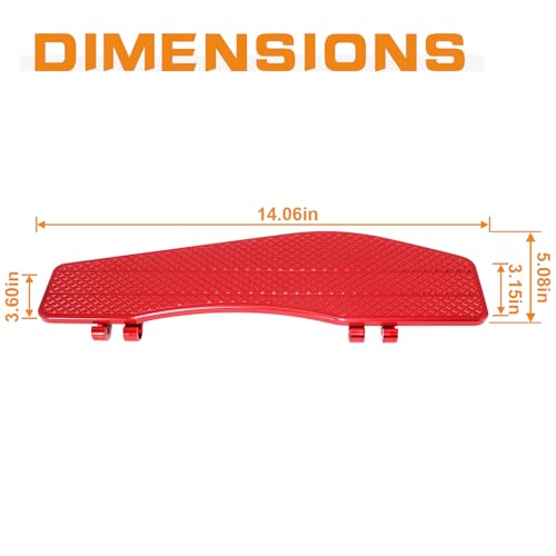 Red Big Rider's Floorboard, Front Footboards Foot Padels Footrest for Harley Touring Road King/Road Glide/Street Glide/Electra Glide/Ultra 1986-2025, Softail 1986-2017 - color: Driver Floor Board-Red