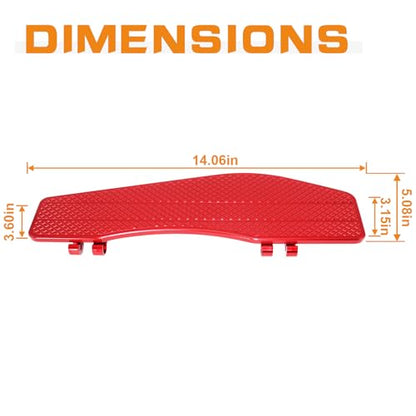 Red Big Rider's Floorboard, Front Footboards Foot Padels Footrest for Harley Touring Road King/Road Glide/Street Glide/Electra Glide/Ultra 1986-2025, Softail 1986-2017 - color: Driver Floor Board-Red