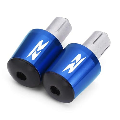 Motorcycle Handlebar End Plugs - Bar Ends Grips with Counterweight, Anti-Vibration Stabilizer, Crash Protector Slider Compatible with GSXR 125/150/250/600/750/1000 & GSR 750/600/400 - color: Blue