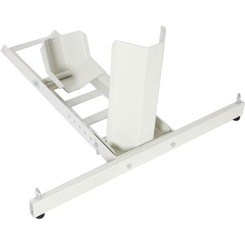 Motorcycle Wheel Chock Stand – Heavy-Duty Steel Front or Rear Tire Holder, 1800 lbs Capacity, Adjustable 15"-22" Wheels with 14 Cradle Stops, Rust-Resistant Powder Coat, Includes 4 Tie-Down Str