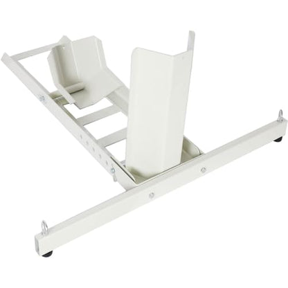 Motorcycle Wheel Chock Stand – Heavy-Duty Steel Front or Rear Tire Holder, 1800 lbs Capacity, Adjustable 15"-22" Wheels with 14 Cradle Stops, Rust-Resistant Powder Coat, Includes 4 Tie-Down Str