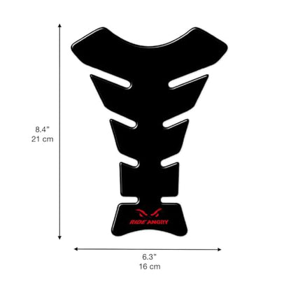 Ride Angry Premium Motorcycle Tank Pad (Black, Standard) - color: Black, size: Standard