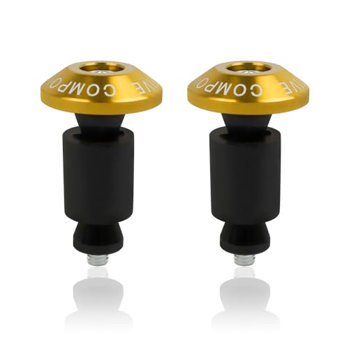 Motorcycle Bar End Plug Handlebars End Caps Grips Replacement for Yamaha Kawasaki Honda BMW Suzuki and All 7/8" Handlebar Grip - color: yellow